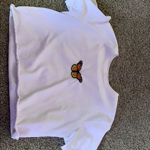 Brandy Melville butterfly crop top